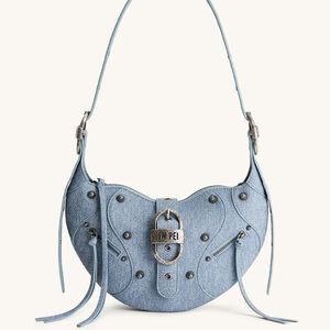 JW PEI Tessa Denim Embossed Shoulder Bag